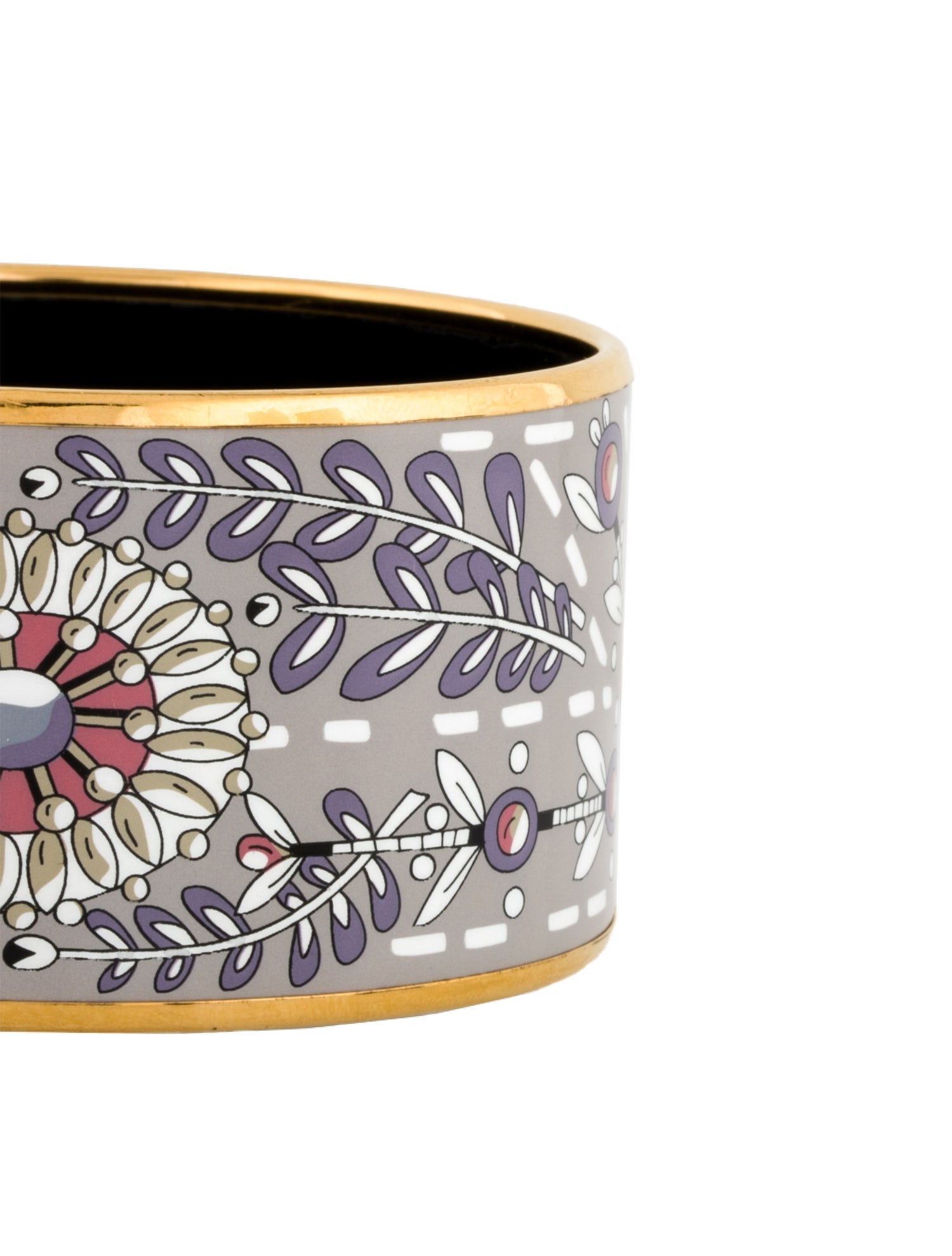 Hermès Extra Wide Enamel Bangle Bracelet